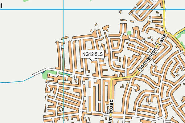 NG12 5LS map - OS VectorMap District (Ordnance Survey)