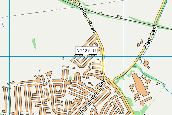 NG12 5LU map - OS VectorMap District (Ordnance Survey)