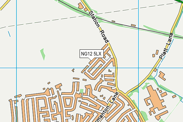 NG12 5LX map - OS VectorMap District (Ordnance Survey)