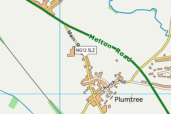 NG12 5LZ map - OS VectorMap District (Ordnance Survey)