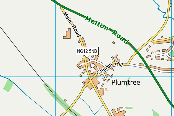 NG12 5NB map - OS VectorMap District (Ordnance Survey)