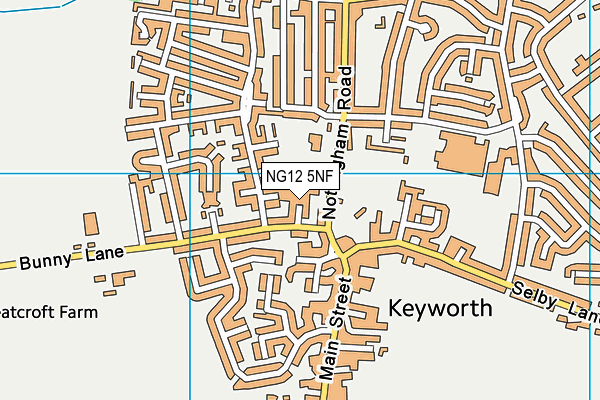 NG12 5NF map - OS VectorMap District (Ordnance Survey)