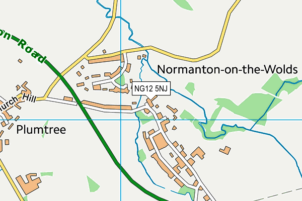 NG12 5NJ map - OS VectorMap District (Ordnance Survey)