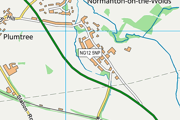 NG12 5NP map - OS VectorMap District (Ordnance Survey)