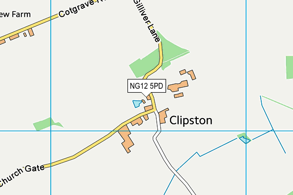 NG12 5PD map - OS VectorMap District (Ordnance Survey)