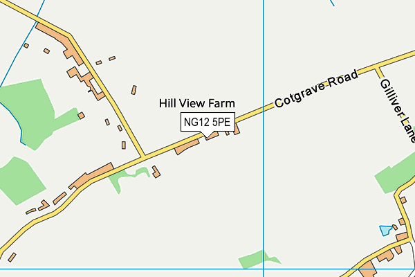 NG12 5PE map - OS VectorMap District (Ordnance Survey)