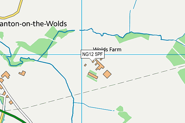 NG12 5PF map - OS VectorMap District (Ordnance Survey)