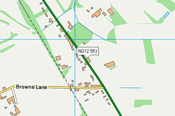 NG12 5PJ map - OS VectorMap District (Ordnance Survey)