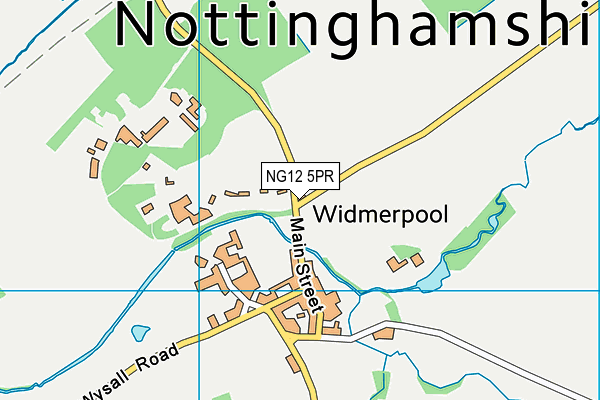 NG12 5PR map - OS VectorMap District (Ordnance Survey)