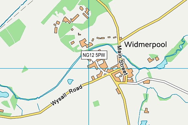 NG12 5PW map - OS VectorMap District (Ordnance Survey)