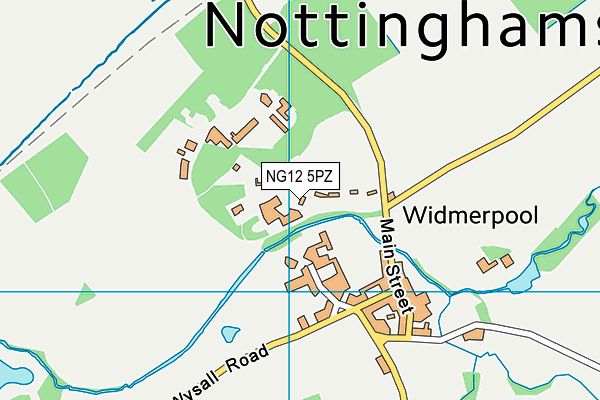 NG12 5PZ map - OS VectorMap District (Ordnance Survey)