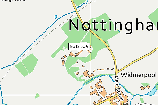 NG12 5QA map - OS VectorMap District (Ordnance Survey)