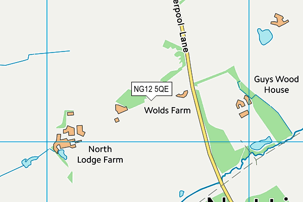 NG12 5QE map - OS VectorMap District (Ordnance Survey)