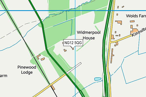NG12 5QG map - OS VectorMap District (Ordnance Survey)