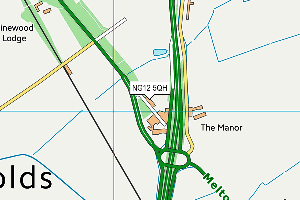 NG12 5QH map - OS VectorMap District (Ordnance Survey)