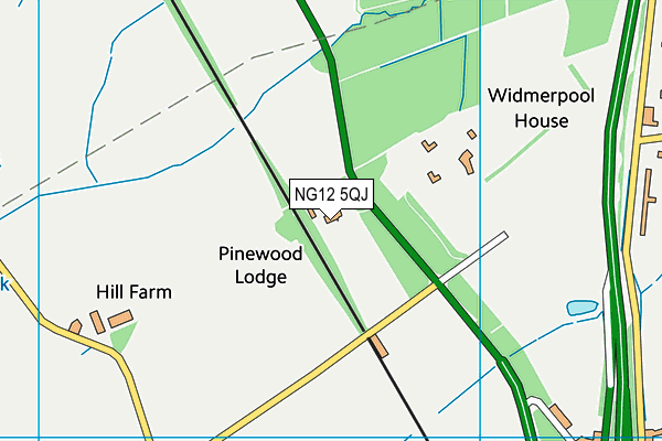 NG12 5QJ map - OS VectorMap District (Ordnance Survey)