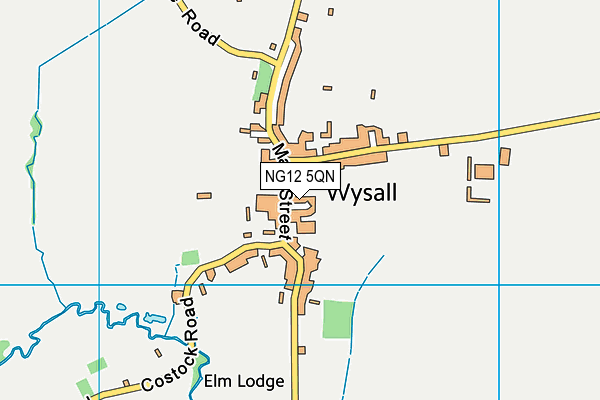 NG12 5QN map - OS VectorMap District (Ordnance Survey)