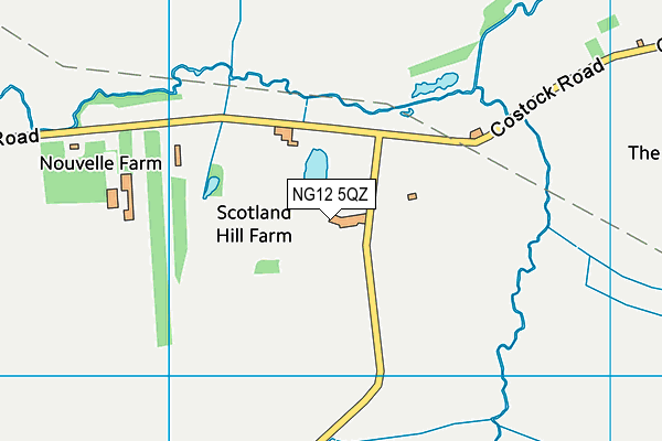 NG12 5QZ map - OS VectorMap District (Ordnance Survey)