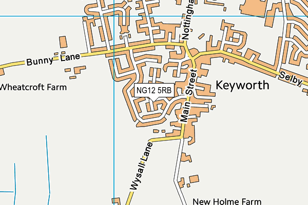NG12 5RB map - OS VectorMap District (Ordnance Survey)