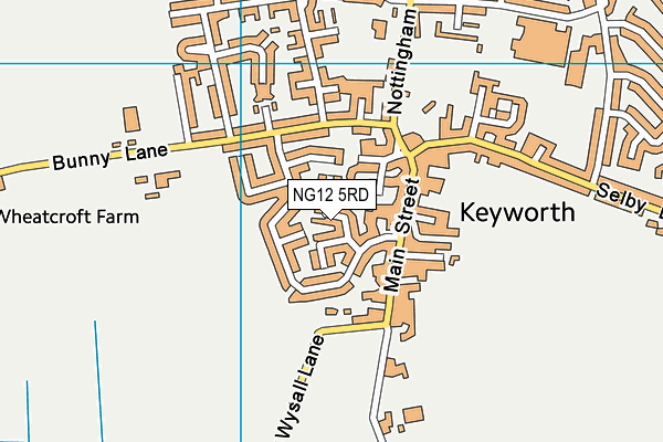 NG12 5RD map - OS VectorMap District (Ordnance Survey)