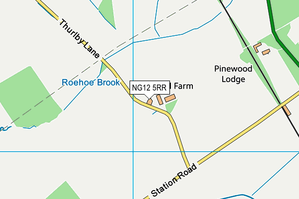 NG12 5RR map - OS VectorMap District (Ordnance Survey)