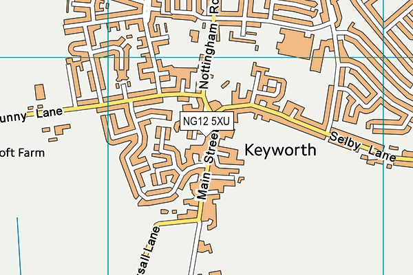 NG12 5XU map - OS VectorMap District (Ordnance Survey)