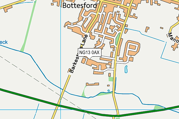 Belvoir High School map (NG13 0AX) - OS VectorMap District (Ordnance Survey)