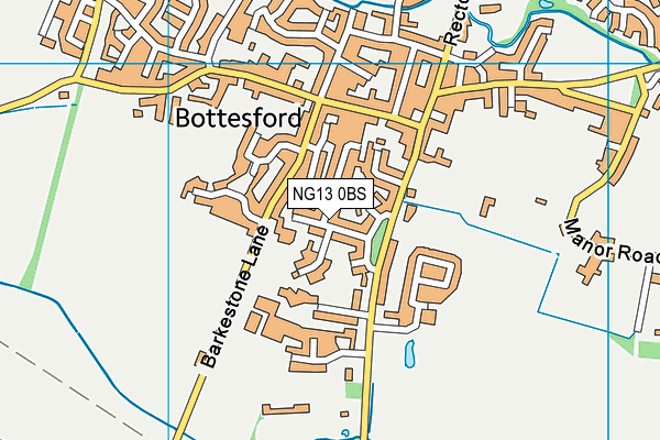 Bottesford Church of England Primary School map (NG13 0BS) - OS VectorMap District (Ordnance Survey)