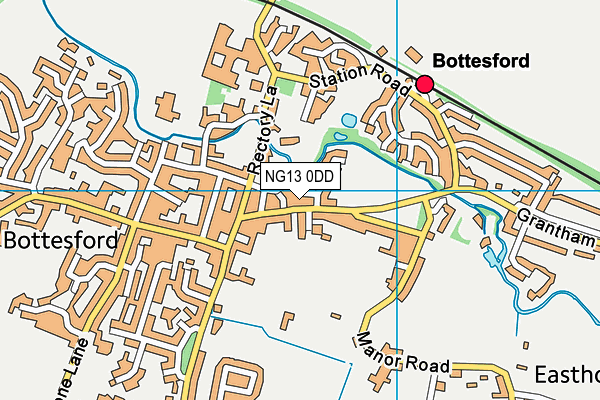 NG13 0DD map - OS VectorMap District (Ordnance Survey)