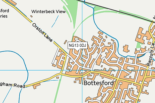 NG13 0DJ map - OS VectorMap District (Ordnance Survey)