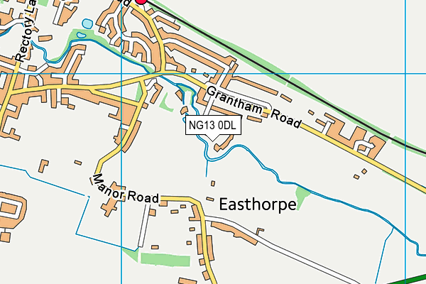 NG13 0DL map - OS VectorMap District (Ordnance Survey)