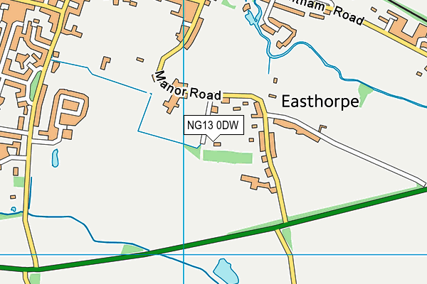 NG13 0DW map - OS VectorMap District (Ordnance Survey)