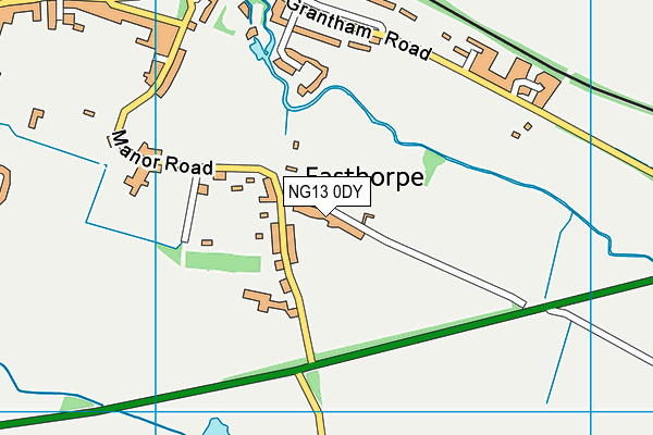 NG13 0DY map - OS VectorMap District (Ordnance Survey)