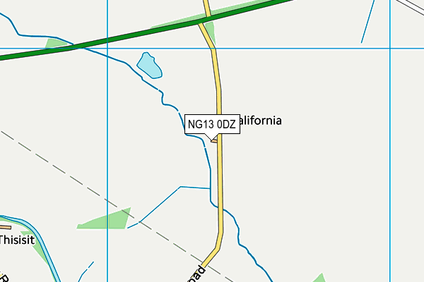 NG13 0DZ map - OS VectorMap District (Ordnance Survey)