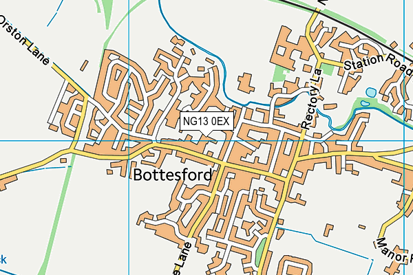 NG13 0EX map - OS VectorMap District (Ordnance Survey)