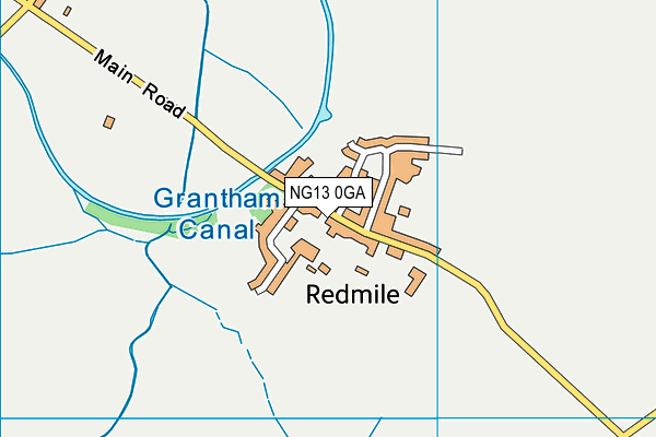 NG13 0GA map - OS VectorMap District (Ordnance Survey)