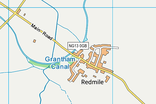 NG13 0GB map - OS VectorMap District (Ordnance Survey)