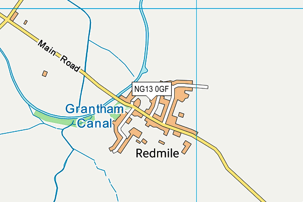 NG13 0GF map - OS VectorMap District (Ordnance Survey)