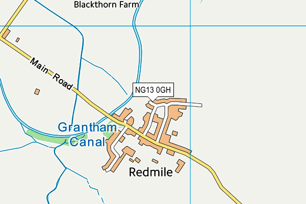 NG13 0GH map - OS VectorMap District (Ordnance Survey)