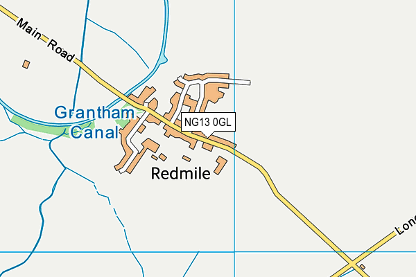Redmile Church of England Primary School map (NG13 0GL) - OS VectorMap District (Ordnance Survey)