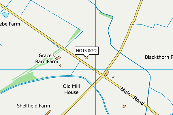 NG13 0GQ map - OS VectorMap District (Ordnance Survey)