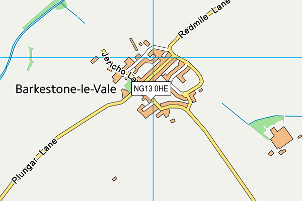 NG13 0HE map - OS VectorMap District (Ordnance Survey)