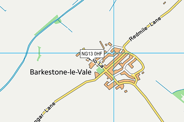 NG13 0HF map - OS VectorMap District (Ordnance Survey)