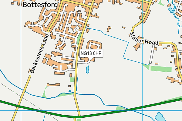 NG13 0HP map - OS VectorMap District (Ordnance Survey)