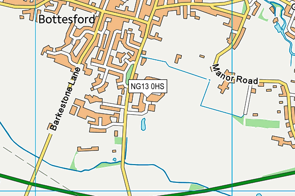 NG13 0HS map - OS VectorMap District (Ordnance Survey)