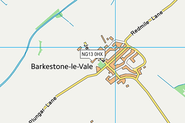 NG13 0HX map - OS VectorMap District (Ordnance Survey)