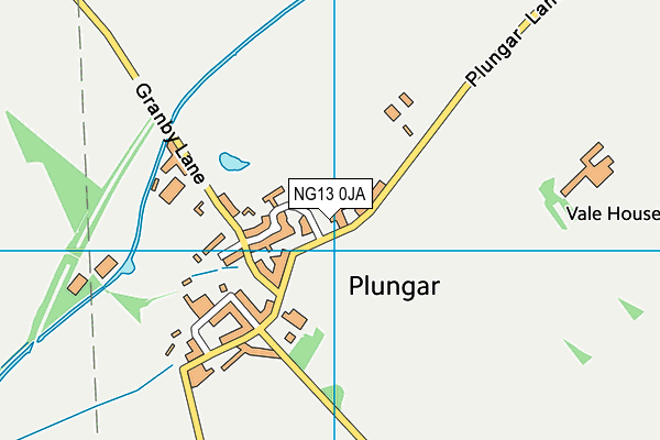 NG13 0JA map - OS VectorMap District (Ordnance Survey)