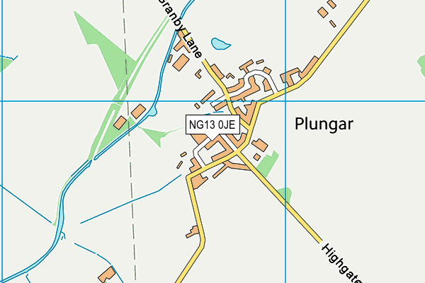 NG13 0JE map - OS VectorMap District (Ordnance Survey)