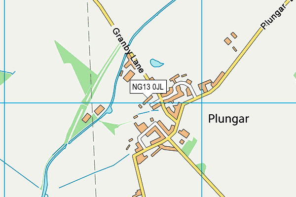 NG13 0JL map - OS VectorMap District (Ordnance Survey)