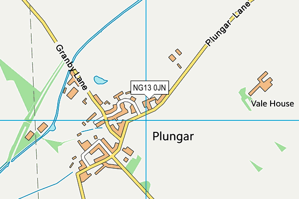 NG13 0JN map - OS VectorMap District (Ordnance Survey)